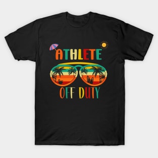 Athlete Off duty-  Retro Vintage Sunglasses Beach vacation sun for Summertime T-Shirt